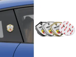 Fiat Abarth Abzeichen Selbstklebend Luxus Design Glänzendes Metall